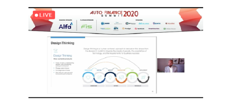 Bruno Paiva hablando virtualmente en la Cumbre de Auto Finance