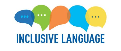 Imagen de lenguaje inclusivo con iconos para texto, web y teléfono